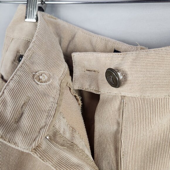 Larry Levine Petite Corduroy Pants Women's 2 Tan Mid Rise Straight Leg Casual - Picture 7 of 9